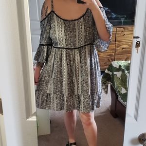 TORRID Cold Shoulder/Bell Sleeve Dress NWOT